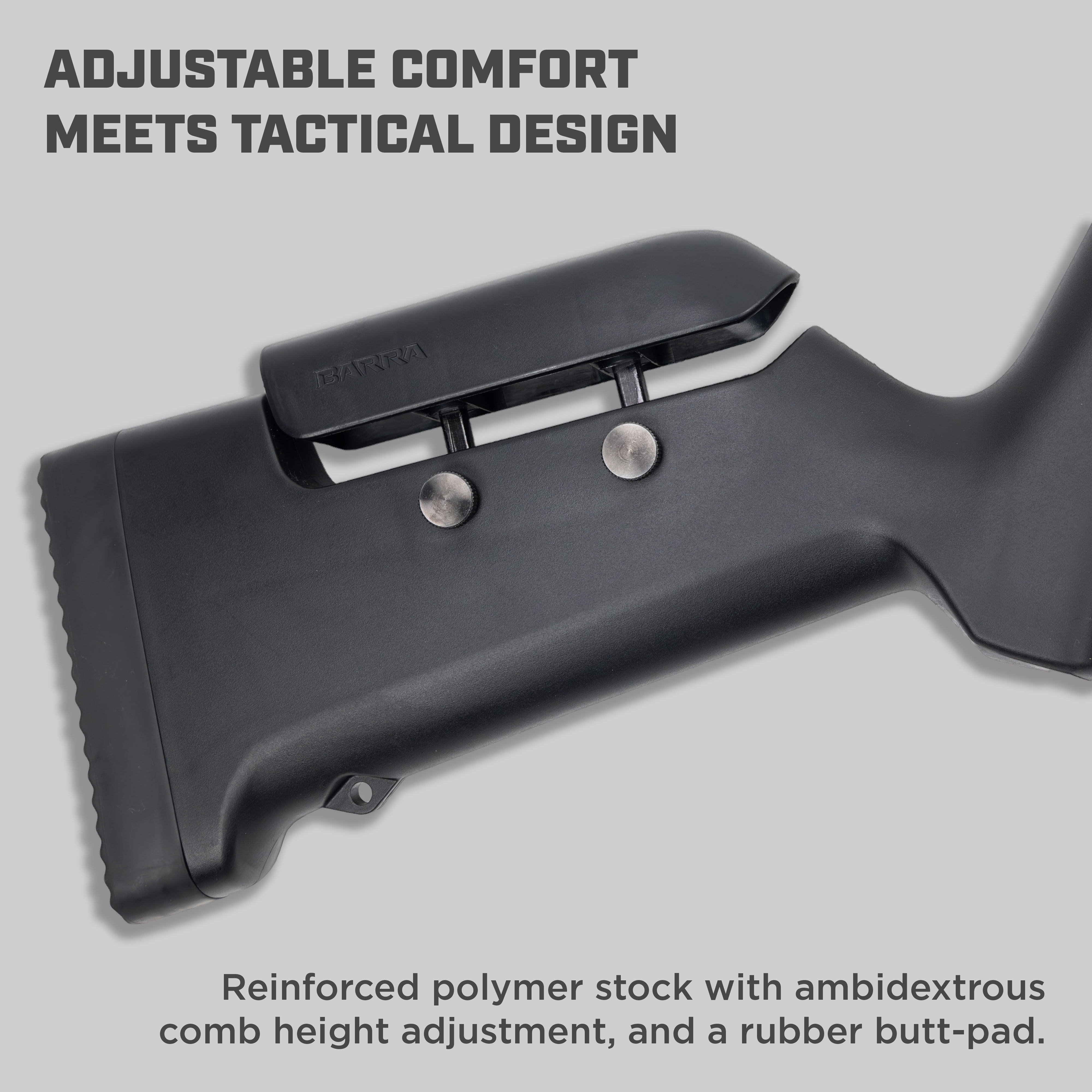 Barra Airguns 1100z .22 Precharged Pneumatic Pellet Air Rifle, Black