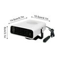 thumbnail image 2 of Nkmbld Car Heater and Cooler, Windshield Defroster Fast Heating and Cooling Fans,360° Rotary Car Windscreen Heater Plug in Cigarette Lighter Heaters, White, 2 of 8