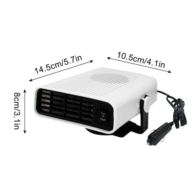 Portable Car Heater and Defroster 24V 150W Fast-Heating Fan for Vehicle Defogging and Demisting