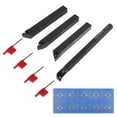 thumbnail image 1 of Lathe Tool Holder Indexable Carbide Turning Tool Holder with 10pcs Carbide Inserts Lathe Cutting Tool Power Tool Accessories for Carpenter Woodworking, 1 of 7