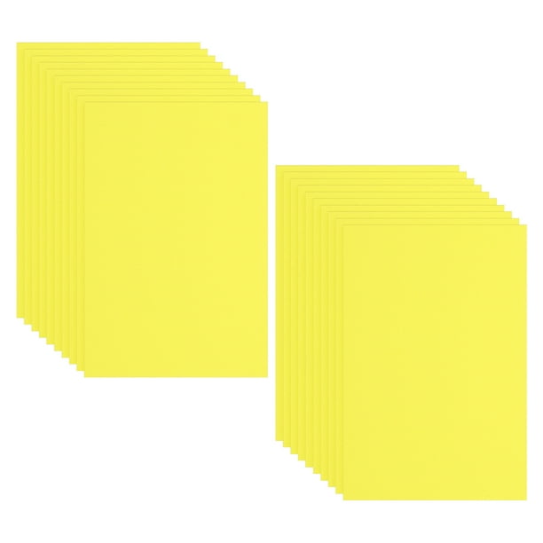 Uxcell 20 Paquete de Hojas de Espuma EVA, 12" x 8" Hojas de Espuma de 2mm de Grosor, Papel de Espuma, Amarillo Lima