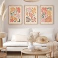 thumbnail image 2 of Set of 3 Frameless Boho Abstract Botanical Floral Art Poster Canvas Print Flower Market Vintage Painting Minimalist Wall Picture Modern Home Living Room Bedroom Decoration, 2 of 4