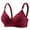 Wine, variant on Women's Bras Wireless Under $5 Embroidery Back Buckle Thin Style Ventilate Bra Without Steel Rim