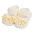 thumbnail image 1 of Splozh Baby Barefoot Shoes Boy Spring and Fall Children Toddler Shoes Girls Floor Sports Shoes Solid Color Bow Hook Loop Simple and Comfortable ,12-15 Months, 1 of 4
