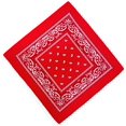 thumbnail image 1 of 3 Pieces Bandana Headscarf Neckerchief Nicki Scarf Biker Cloth Motorcycle Cloth Different Colors Paisley Pattern, Red, 1 of 4