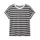 thumbnail image 4 of Camisas de Cuello en V de Manga Corta para las Mujeres Impresión de Rayas Blusa de Verano de Primavera de Moda, Camiseta de Mujer de Manga Corta, 4 of 8