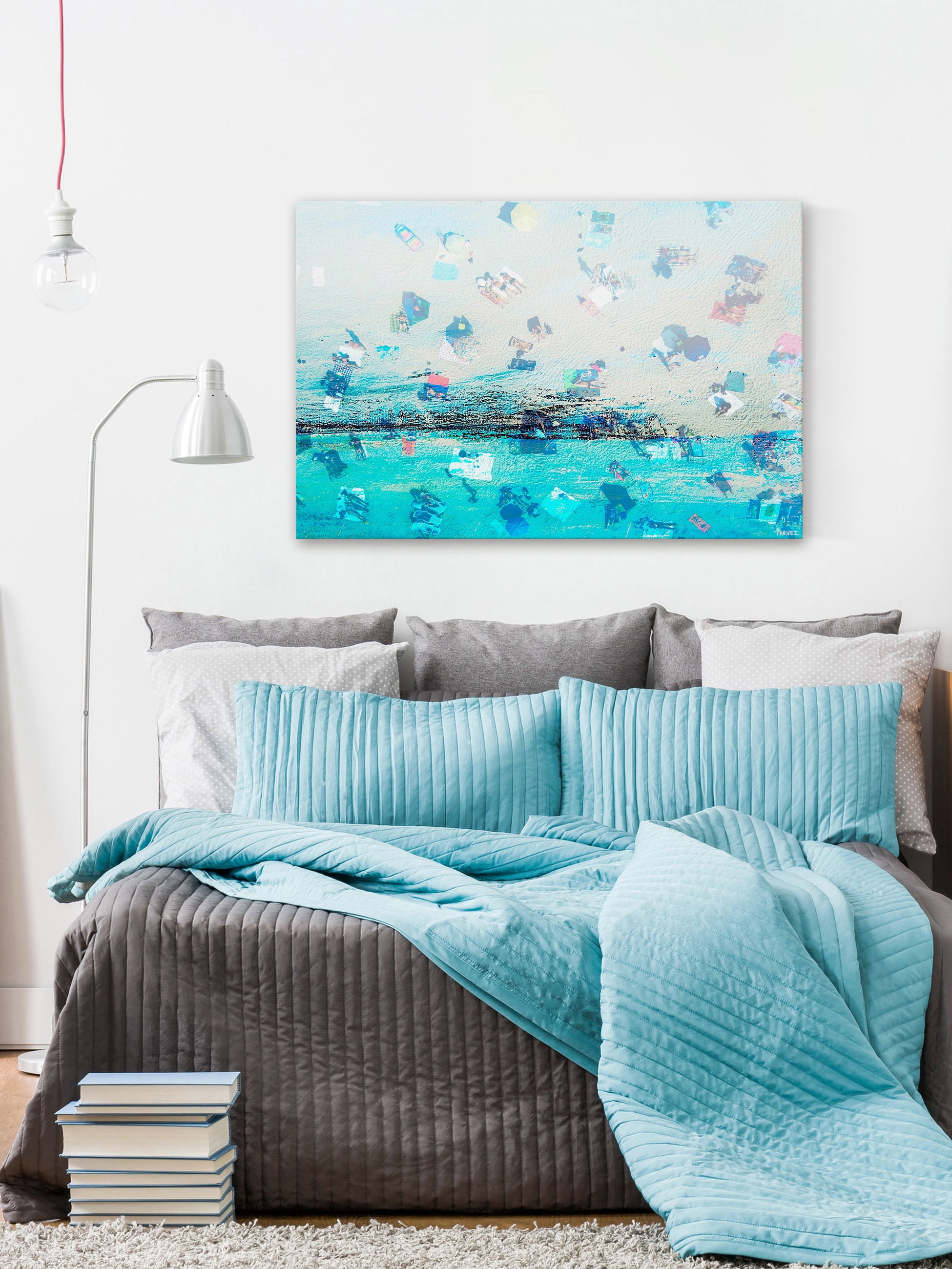 "Sunbathers" Painting Print on Wrapped Canvas