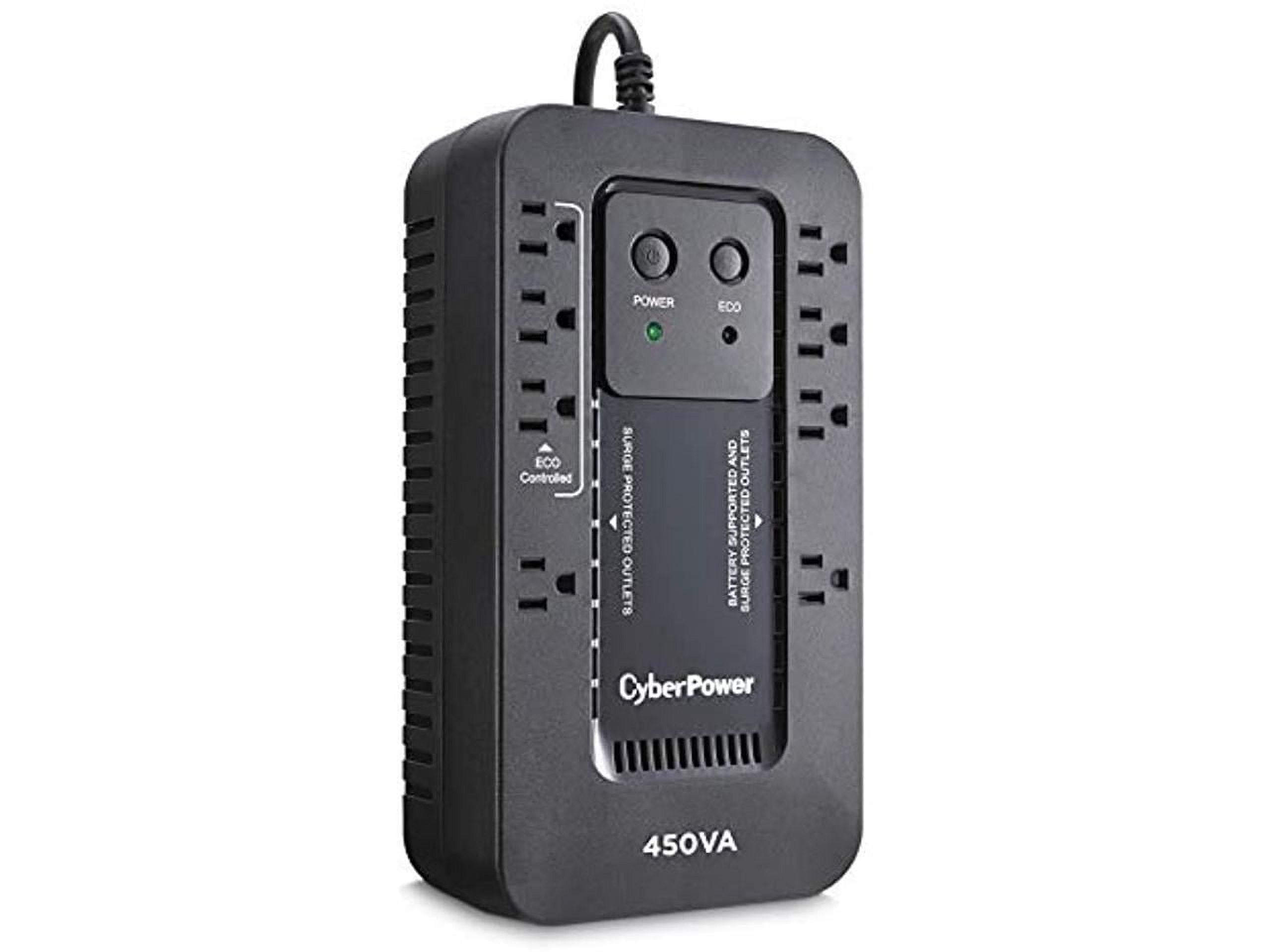CyberPower EC450G Ecologic UPS System, 450VA/260W, 8 Outlets, ECO Mode, Compact