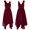 Burgundy, variant on iiniim Kids Flower Girls 3D Applique Party Dress V Neck High Low Hem Gowns Princess Pageant Ball Gown