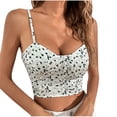 thumbnail image 2 of Boovnll Camisoles pour Femmes, Haut Blouse Sans Manches à Col Imprimé Décontracté et Confortable pour Femmes, Camisole pour Femmes, Camisole à Bretelles Spaghetti, Camisole, 2 of 5