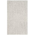 thumbnail image 3 of SAFAVIEH Joella Solid Plush Polyester Shag Area Rug, Ivory/Light Grey, 4' x 6', 3 of 7