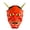 Red, variant on Tuscom Horror Devil Mask, Demon Mask for Halloween Costume, Scary Full Face Mask with Elastic Strap, Adult Horror Costume Accessory for Masquerade Party