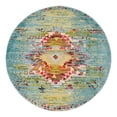thumbnail image 3 of Unique Loom Vita Collection Area Rug - Chagall (6' 1" Round Turquoise/Cream), 3 of 7
