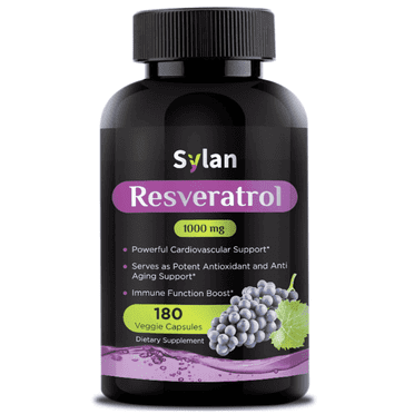 Sylan Trans Resveratrol Supplement 1000mg Polyphenols Supplement 180 Capsules Veggie Non-GMO Made in USA