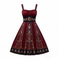 thumbnail image 4 of Ovbmpzd Oktoberfest Womens Summer Dresses Wine Bavarian Midi Dirndl A-Line Plus Size Sleeveless Dresses,XXXL, 4 of 5