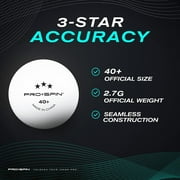 PRO-SPIN Ping Pong Balls, 3-Star White Table Tennis Balls, 12 Count