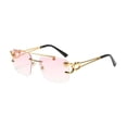 thumbnail image 4 of Gafas de sol sin montura Yuyangstore Protección UV400 Rectángulo Rosa, 4 of 8