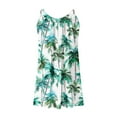 thumbnail image 6 of VBTAPA Sundresses for Women Tropical Print Sleeveless Pleated Mini Dress Hawaiian Beach Vacation Dresses Sales of Today Multicolor L, 6 of 7
