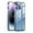 Blue, variant on SaniMore for iPhone 15 Case Transparent [Not Yellowing Technology] [CD Loop+Safety Lock] [Electroplating Metal Bumper], Rugged PC Cover Tempered Glass Camera Lens Protector Shockproof Case, Purple