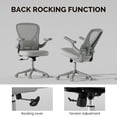 thumbnail image 6 of Solfway Home Office Mesh Lumbar Support Office Chair, Adjustable Tilt and Flip-up Arms, Gray (Set of 1), 6 of 6
