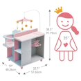 thumbnail image 2 of Olivia's Little World Rangement pour Poupée Rose Lit à Langer Meuble Jouet en MDF et Polyester, 2 of 3