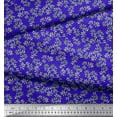 thumbnail image 2 of Soimoi Blue Rayon Fabric Leaf Leaves Print Fabric by Yard 58 Inch Wide, 2 of 3
