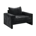 thumbnail image 3 of Christopher Knight Home 40.9" Oversized Armchair with Chenille Upholstery, Wide Armrests, Thick Cushion, Black, 3 of 12