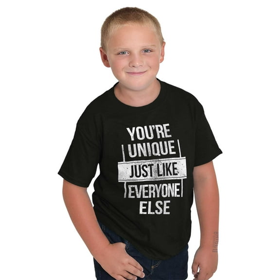 Unique Like Everyone Else Funny Crewneck T Shirts Boy Girl Teen Brisco Brands L