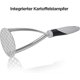 thumbnail image 2 of Potato press, potato masher, manual potato press, stainless steel potato masher for mashed potatoes, fruits and vegetables (gray), 2 of 5
