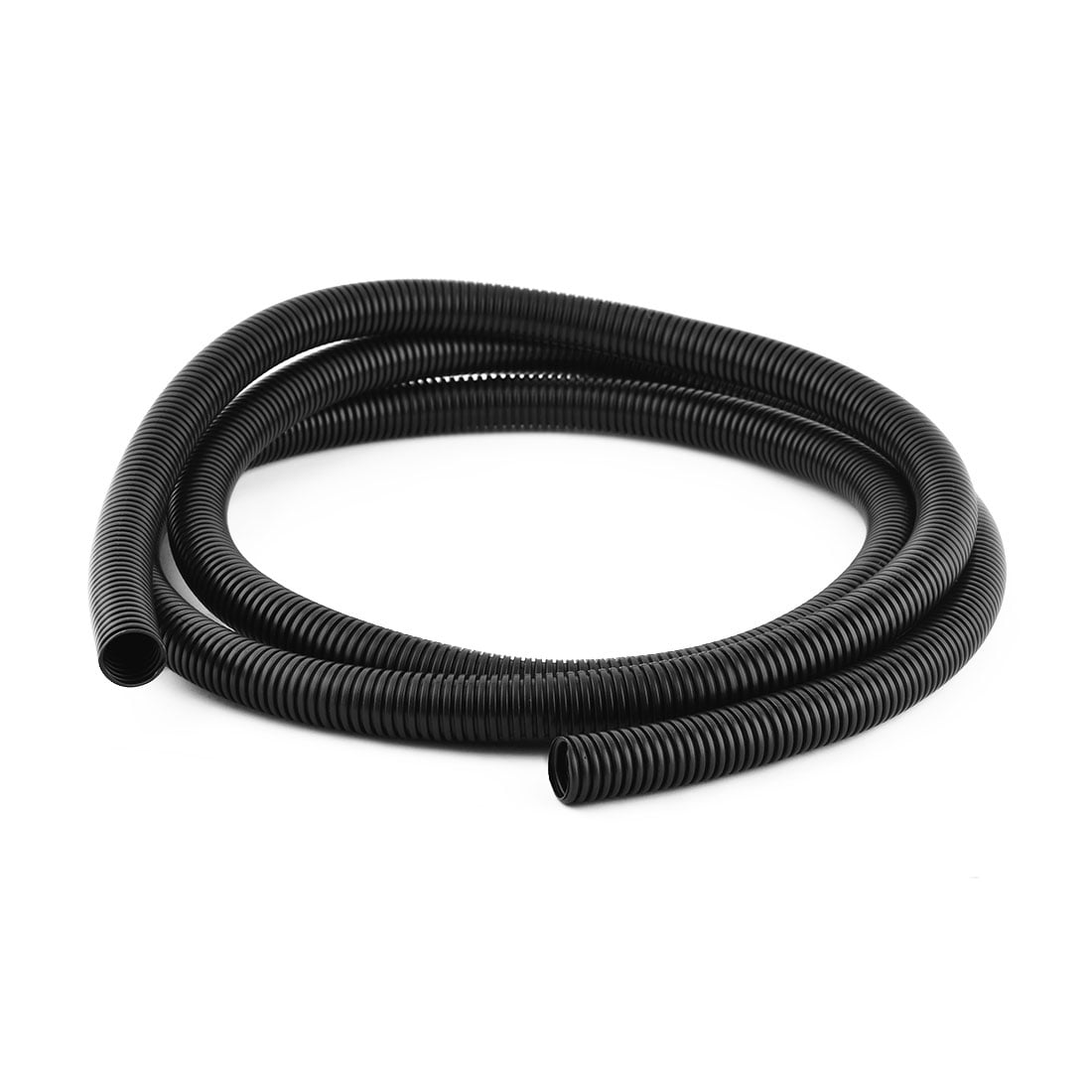 Plastic Flexible Corrugated Conduit Pipe Hose Tubing Black 2.5M Long