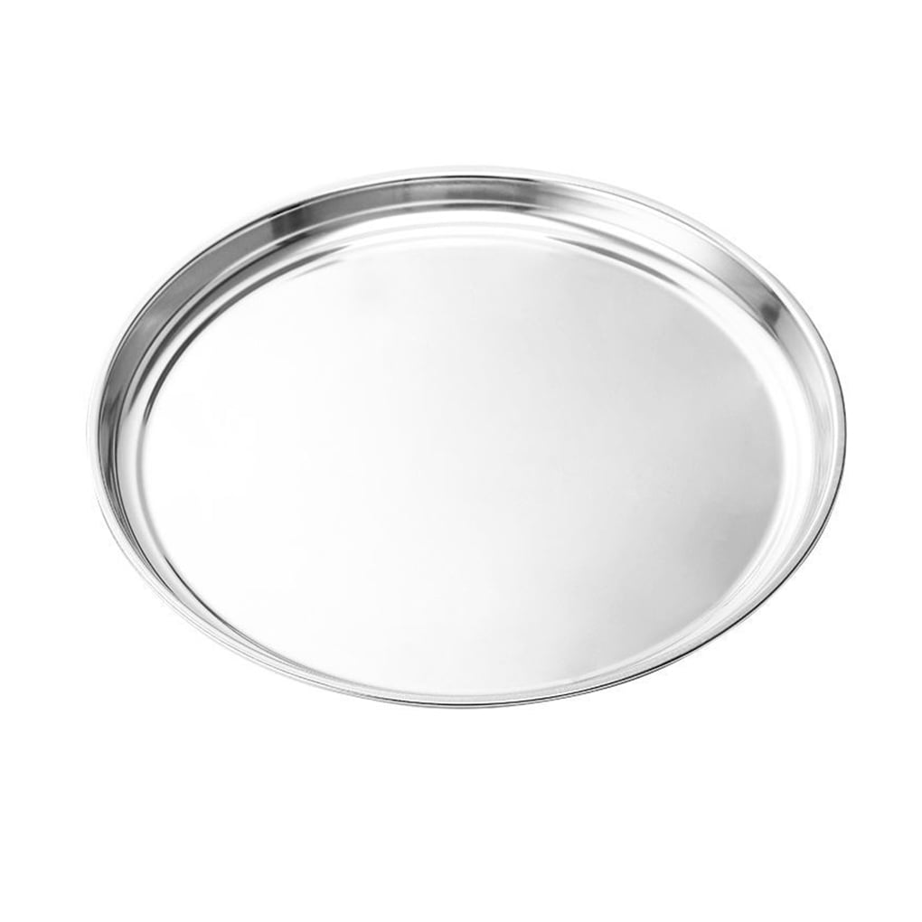 GeweYeeli Stainless Steel Serving Plate Anticorrosive Brushed Bottom