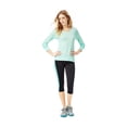 thumbnail image 3 of Aeropostale Active Crop Athletic Track Pantalones para Mujer, Verde, X-Small, 3 of 3
