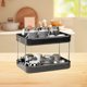 thumbnail image 3 of Estante de almacenamiento de tazas | Organizador de vasos de plástico para vasos de café | Diseño compacto que ahorra espacio para el hogar, la oficina, la cocina y el uso al aire libre | Blanco y, 3 of 5