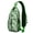 Greenish-blue-47, variant on Vibrant Tropical Paradise Sling Backpack – Lightweight Travel Crossbody Bag with Minimalist Palm Tree and Hawaiian Sunset Beach Designs