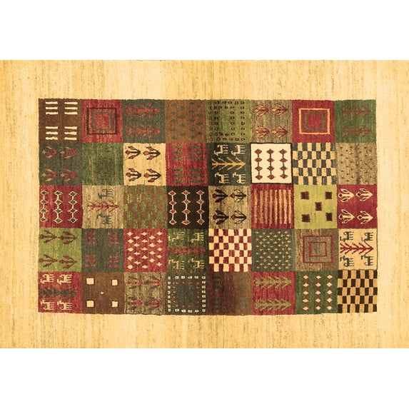 Ahgly Company Indoor Rectangle Abstract Brown Contemporary Area Rugs, 8' x 10'