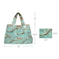 thumbnail image 2 of Wrapables Large Foldable Tote Nylon Reusable Grocery Bags, Floral Deer, 2 of 6