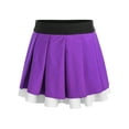 thumbnail image 1 of RUNQHUI Jupe Plissée Mini à Taille Élastique pour Filles, Jupes de Danse, Uniforme de Performance Cheerleading, Violet 10, 1 of 7