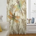 thumbnail image 5 of Vintage Dragonfly Sheer Curtains 45 Inches Long, Vintage Brown Tree Branch Light Filering Curtains, Breathable Simi Curtain Privacy Drapes for Kitchen Bathroom Lightweight Small Window Treatment, 5 of 9
