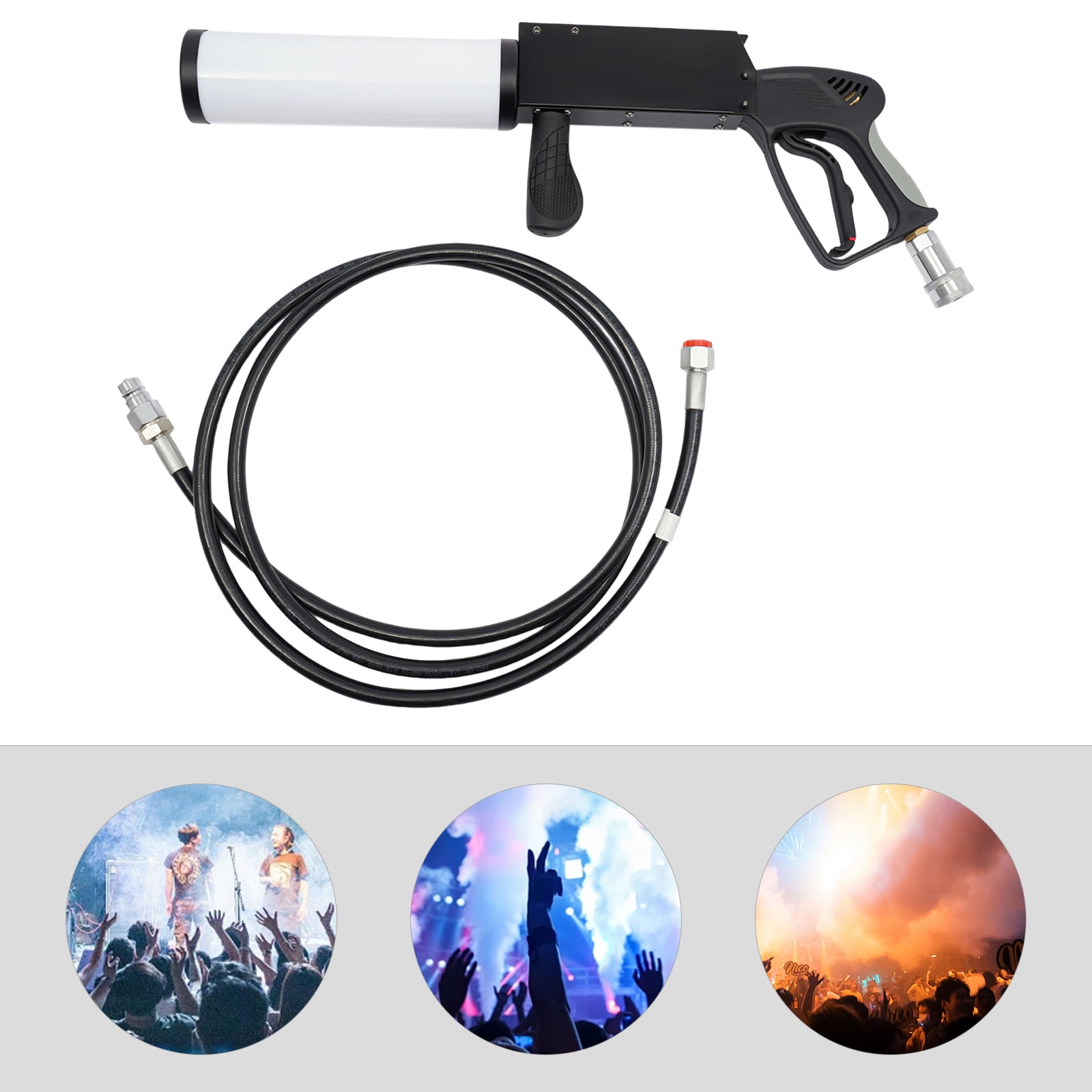 Wildnix Fogger Smoke Machine with RGB LED Lights, 26.25-32.8ft Fog-Spraying Distance, &nbsp; Acrylic and Metal Build, Safety Features, Ergonomic Design for Stage and Party Use