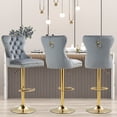 thumbnail image 6 of VIOLHEDO 2 Set Velvet Swivel Bar Stool with Adjustable Height and Comfortable Cushioned Seat, 6 of 6