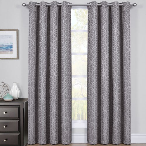 Hilton Blackout Curtains Panels Jacquard Thermal Insulated Pairs Set of 2 