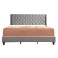 thumbnail image 7 of Passion Furniture Julie Light Grey Tufted Upholstered Low Profile King Panel Bed, 7 of 7