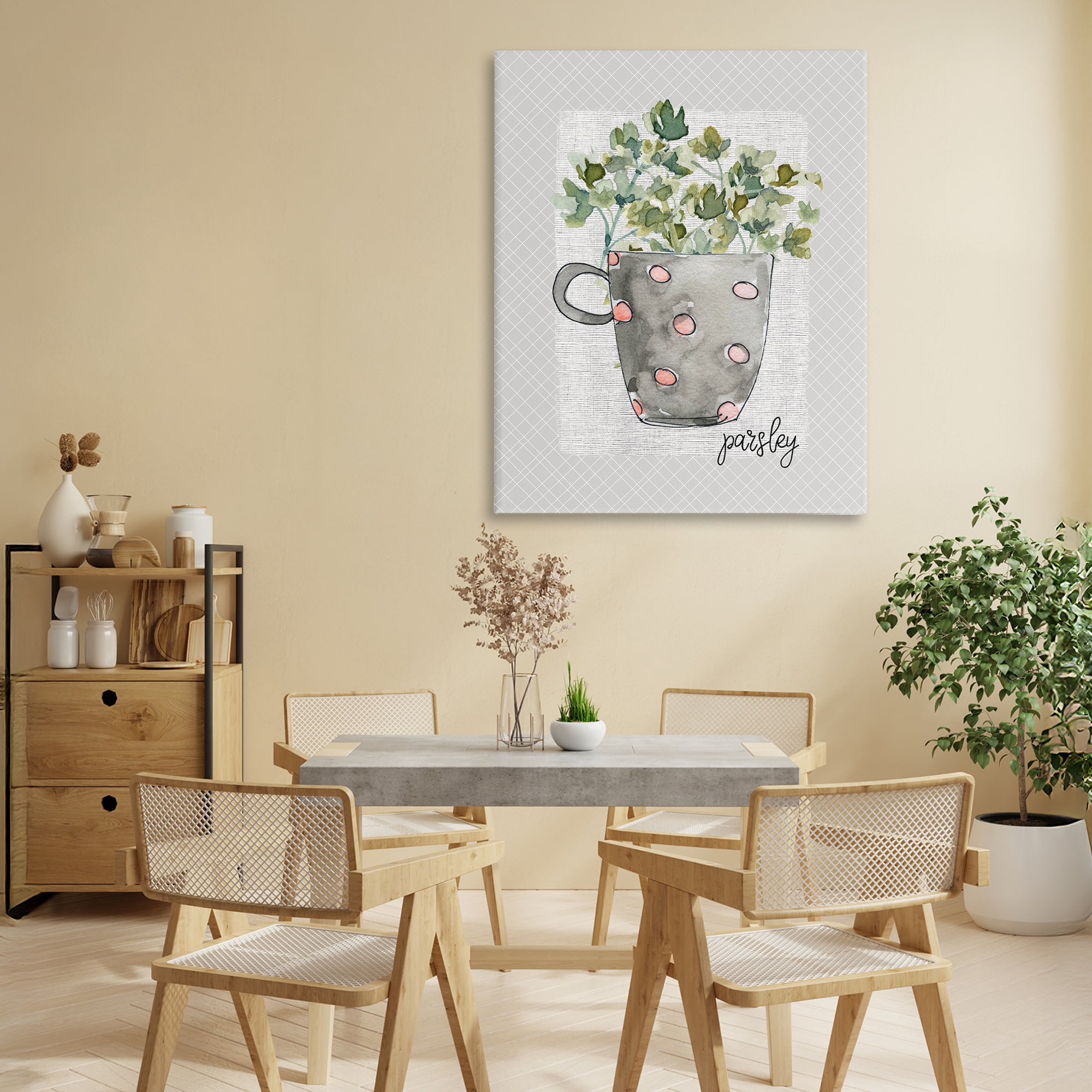 Stupell Industries Parsley Herb Mug Canvas Wall Art, design by Livi Finn