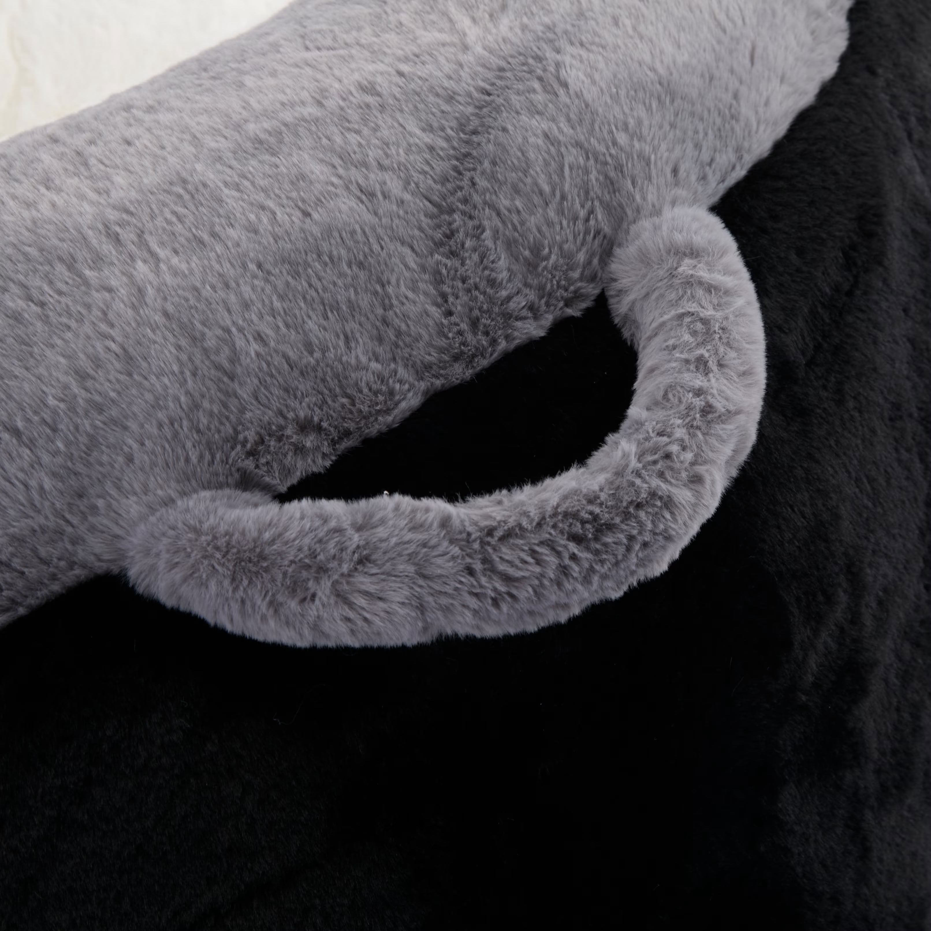 MAYEERTY Oversized Bean Bag Chair, Faux Rabbit Fur Lounge Sofa for Living Room Bedroom Dorm, No Assembly Required