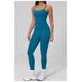 thumbnail image 4 of PISONIC Workout Sets for Women, 2 Piece Seamless Spaghetti Straps Crop Top Matching High Waist Leggings Gym Yoga Outfits, 4 of 7