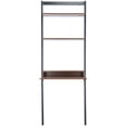thumbnail image 4 of SAFAVIEH Pamella Rustic Retro 2 Shelf Leaning Desk, Honey/Charcoal, 4 of 12