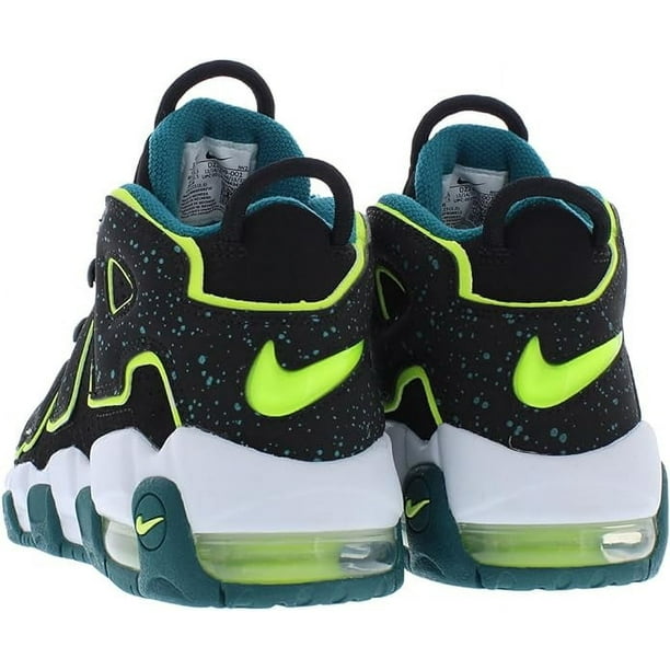Big Kid's Nike Air More Uptempo Black/Volt-Geode Teal (DZ2809 001