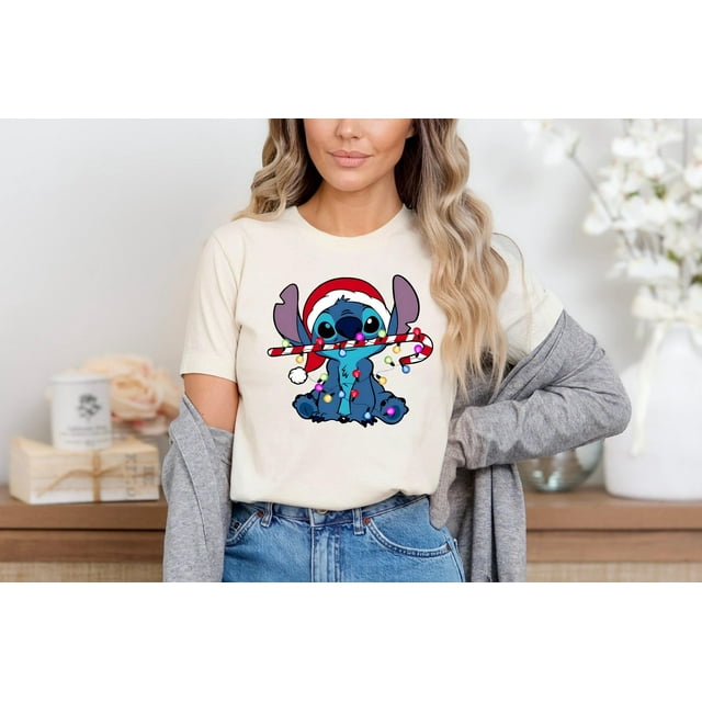 Lilo And Stitch Shirt, Lilo And Stitch Christmas, Stitch Shirt, Disney Christmas Shirt, Di - Pepper - XL