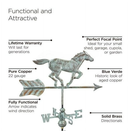 Good Directions Horse Garden Weathervane with Garden Pole by