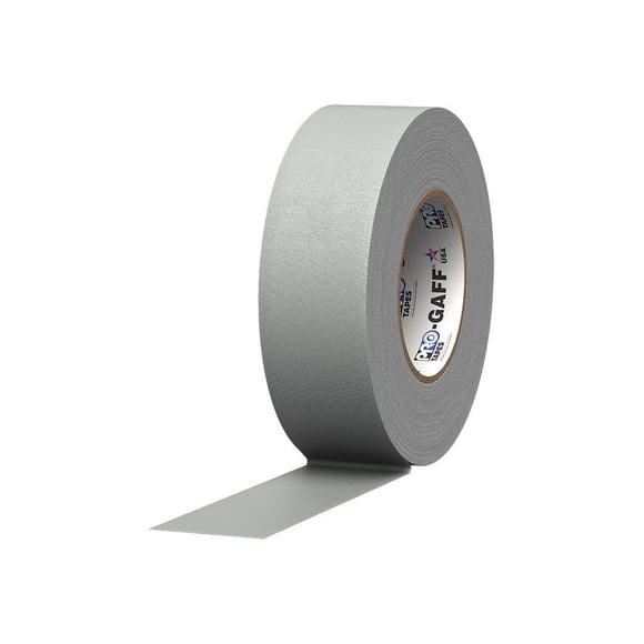 ProTapes Pro Gaff Premium Matte Cloth Gaffer's Tape With Rubber Adhesive, 11 mils Thick, 55 yds Length, 2" Width, Grey (Pack of 1)